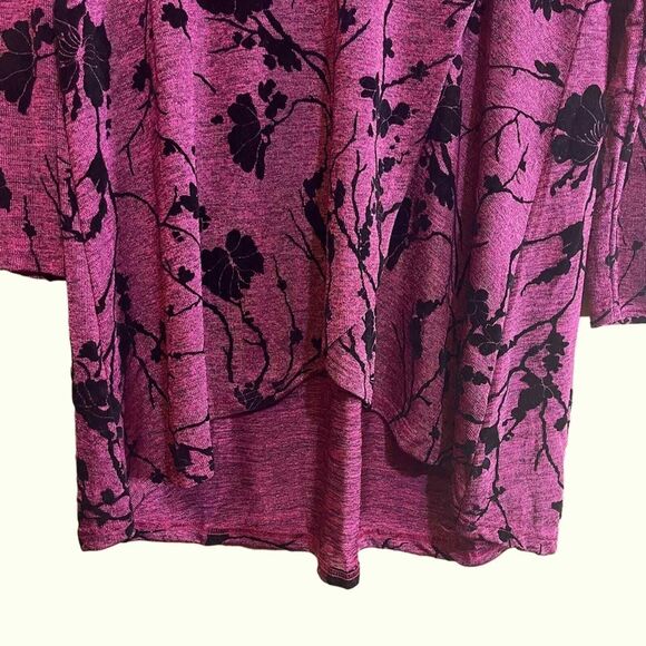 Creation Pull Over Cowl Neck Red and Black Velvet Tunic Top Size‎ XL - Picture 6 of 8